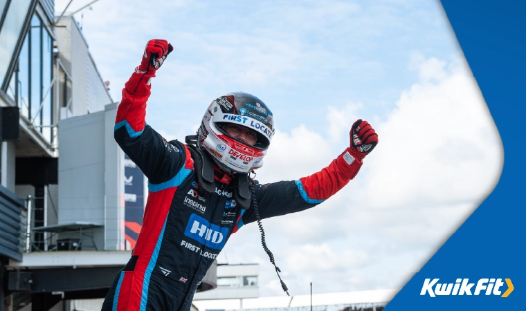Dan Lloyd winning overall at Silverstone